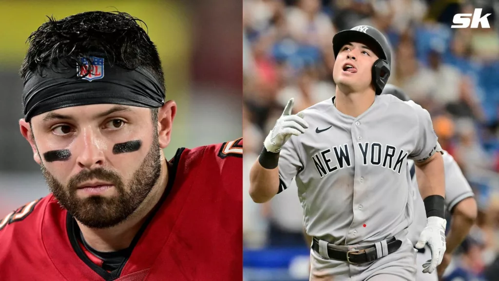 “Most random duo in history of sports” – Fans reaffirm love for Anthony Volpe as Yankees star accompanies Bucs QB Baker Mayfield to hockey game