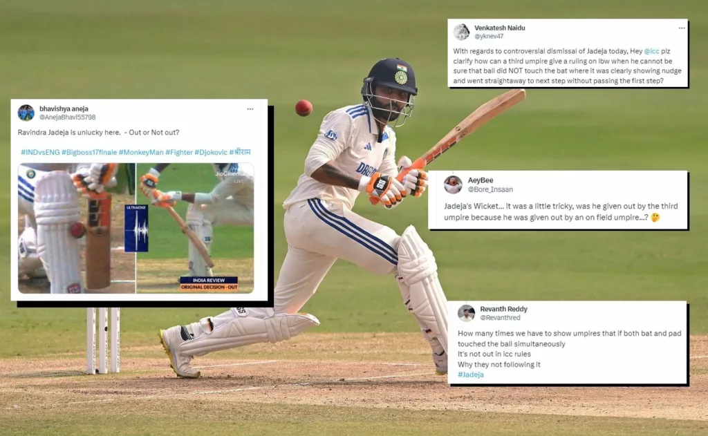 “That was very harsh" – Fans reckon Ravindra Jadeja was unlucky to be adjudged lbw on Day 3 of IND vs ENG 1st Test