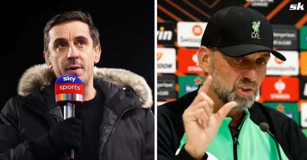 “I want Arsenal to do it” – Gary Neville makes feelings clear about ‘fairytale ending’ for Jurgen Klopp at Liverpool 